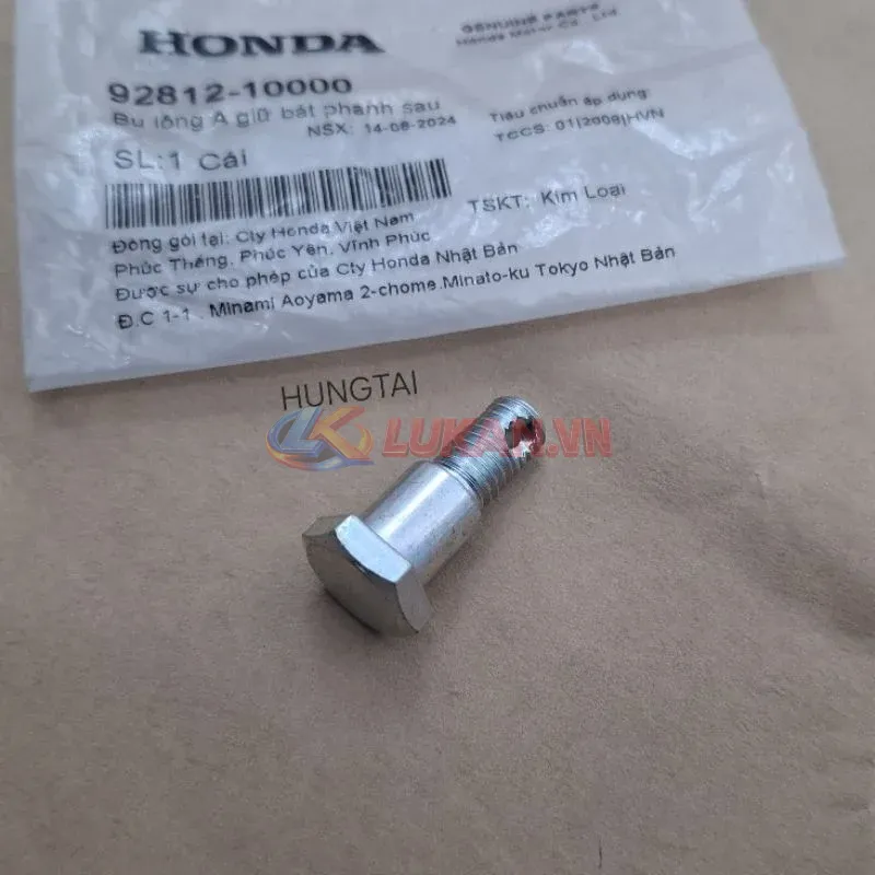 Ốc, bu lông pass phanh cây chữ Y trên WAVE, FUTURE... zin Honda 92812-10000 - Ảnh 4