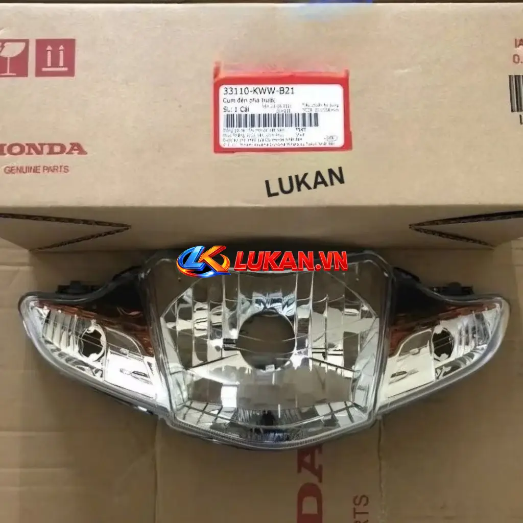 Pha chóa đèn trước xe WAVE S110, RSX, RS.... Vàng zin Honda 33110-KWW-B21