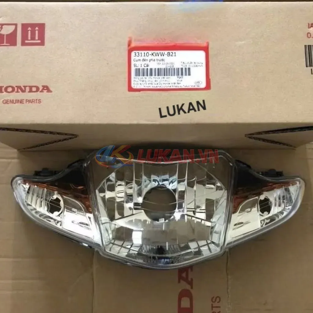 Pha chóa đèn trước xe WAVE S110, RSX, RS.... Vàng zin Honda 33110-KWW-B21 - Ảnh 3