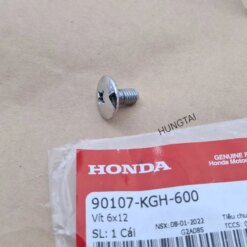 Ốc vít xi trắng nhựa dàn áo WAVE, FUTURE.... 6x12 zin Honda 90107-KGH-600