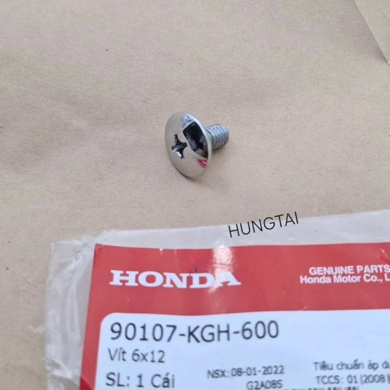 Ốc vít xi trắng nhựa dàn áo WAVE, FUTURE.... 6x12 zin Honda 90107-KGH-600 - Ảnh 2