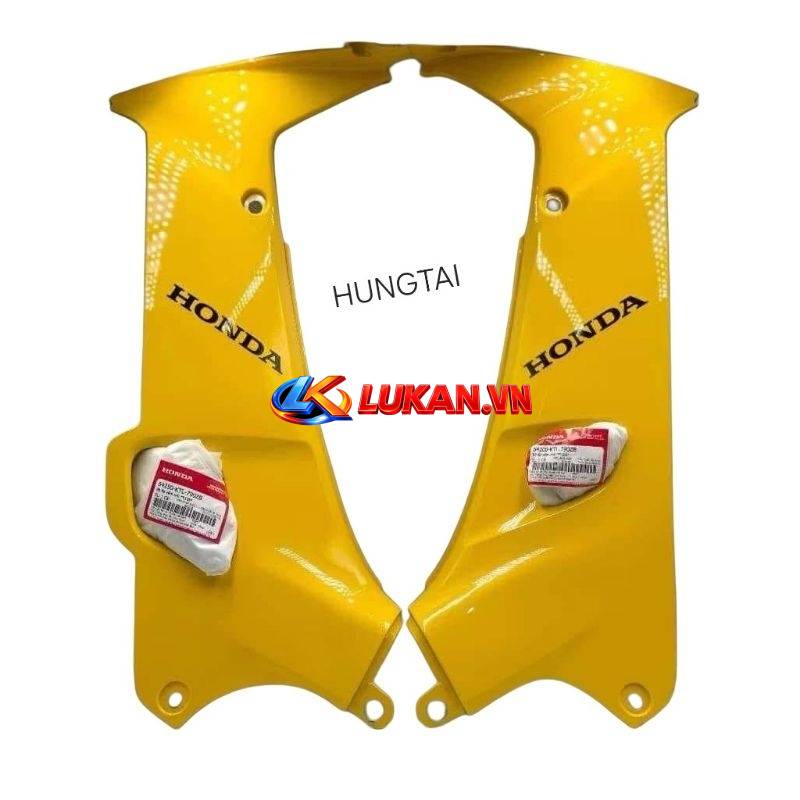 Cặp nhựa bửng cánh yếm trong WAVE ALPHA đời đầu Vàng zin Honda