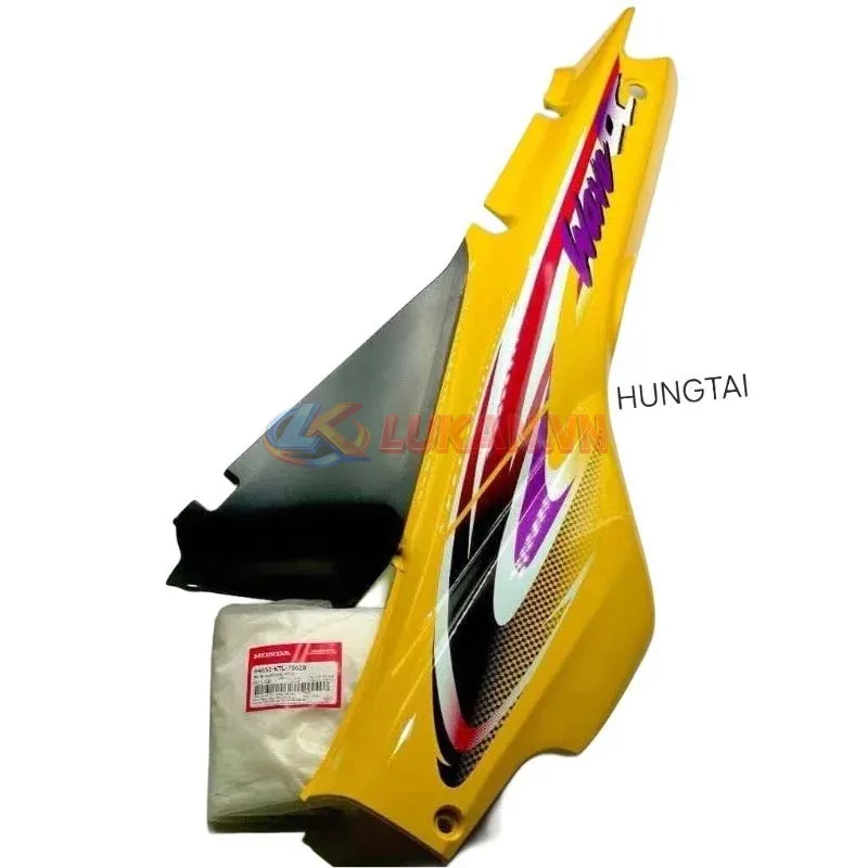 Cặp nhựa ốp vỏ thân sườn WAVE ALPHA đời đầu Vàng zin Honda - Ảnh 3
