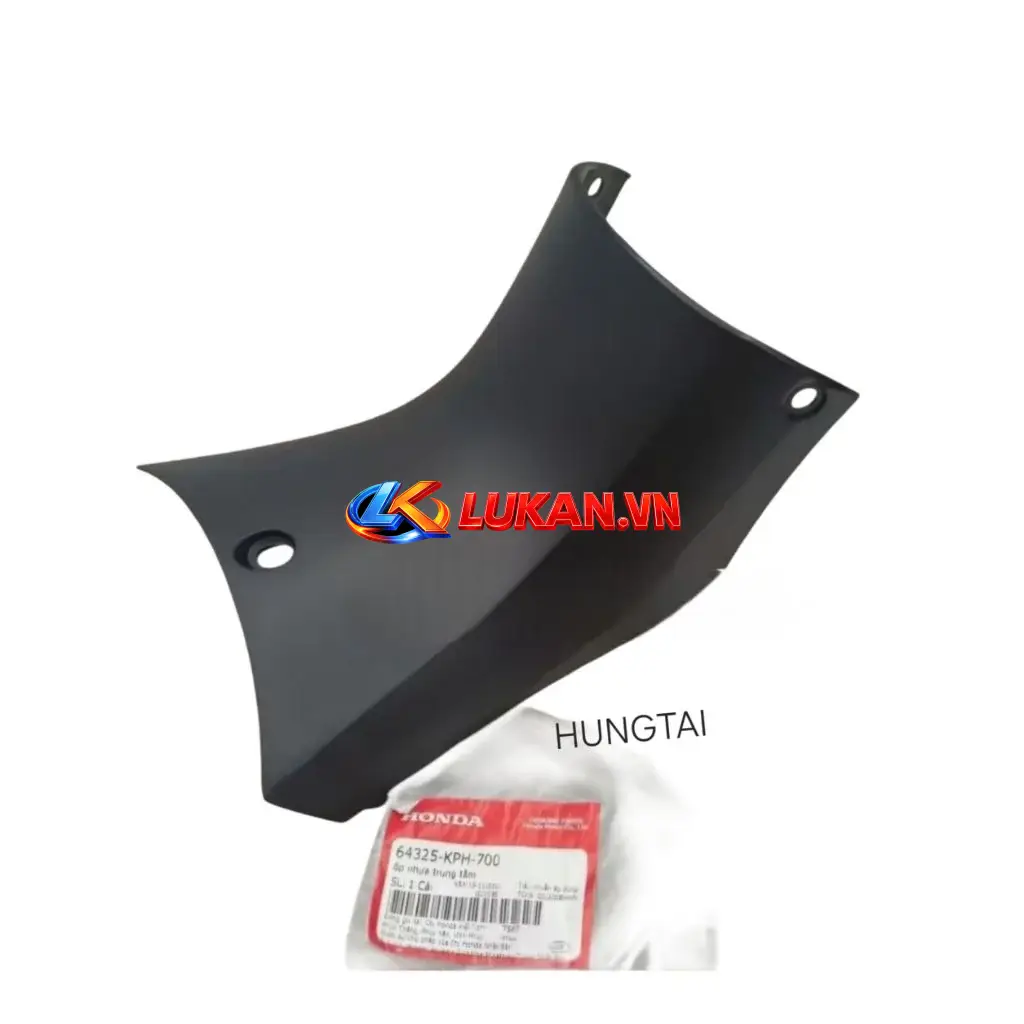 Ốp sườn trung tâm, lườn baga giữa FUTURE X 125... nhựa đen nhám zin 64325-KPH-700