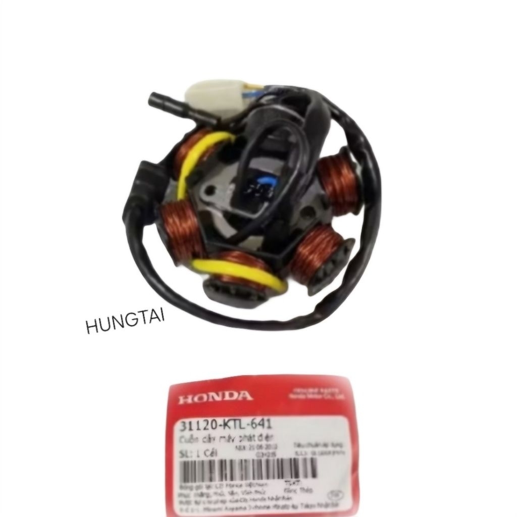 Cuộn lửa máy phát điện, đèn WAVE A, ALPHA, RS, RSX 100... zin Honda 31120-KTL-641 - Ảnh 2