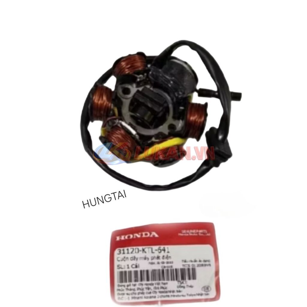 Cuộn lửa máy phát điện, đèn WAVE A, ALPHA, RS, RSX 100... zin Honda 31120-KTL-641 - Ảnh 3
