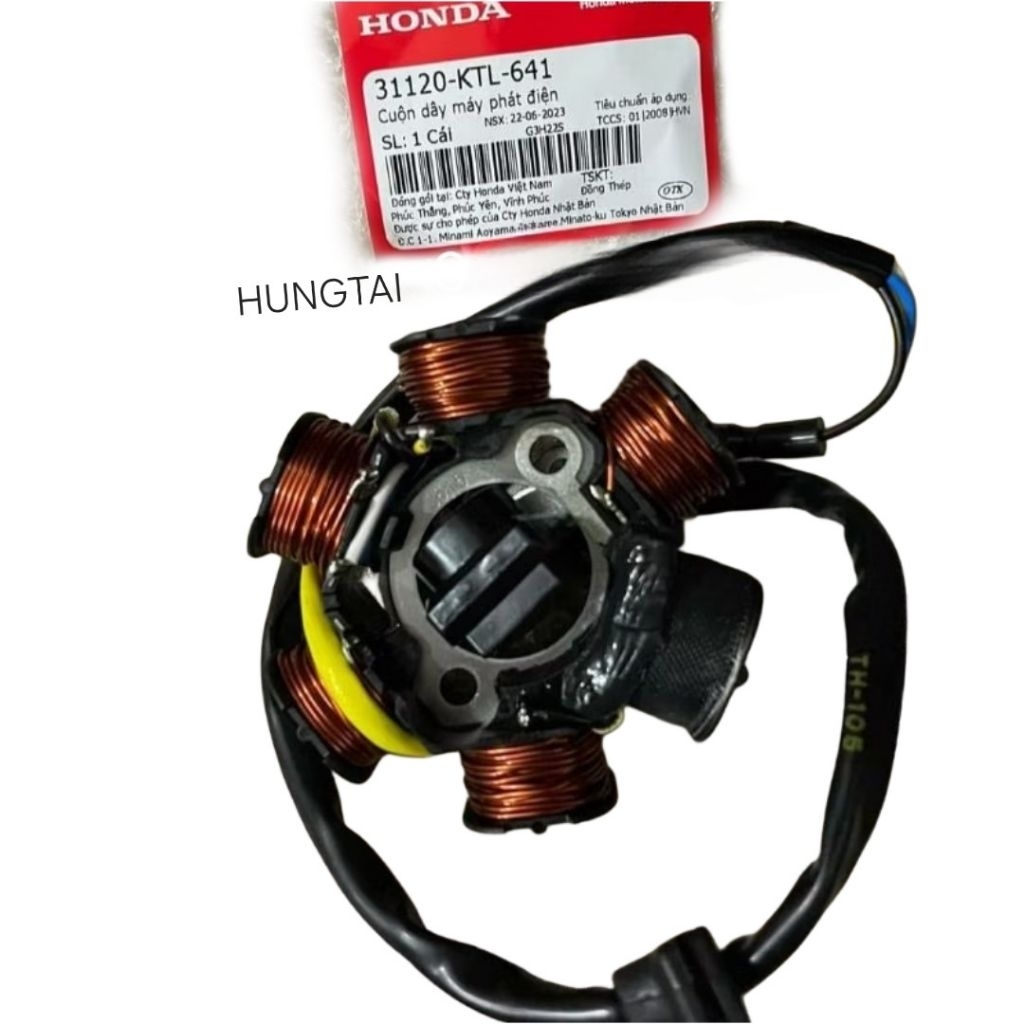 Cuộn lửa máy phát điện, đèn WAVE A, ALPHA, RS, RSX 100... zin Honda 31120-KTL-641 - Ảnh 4