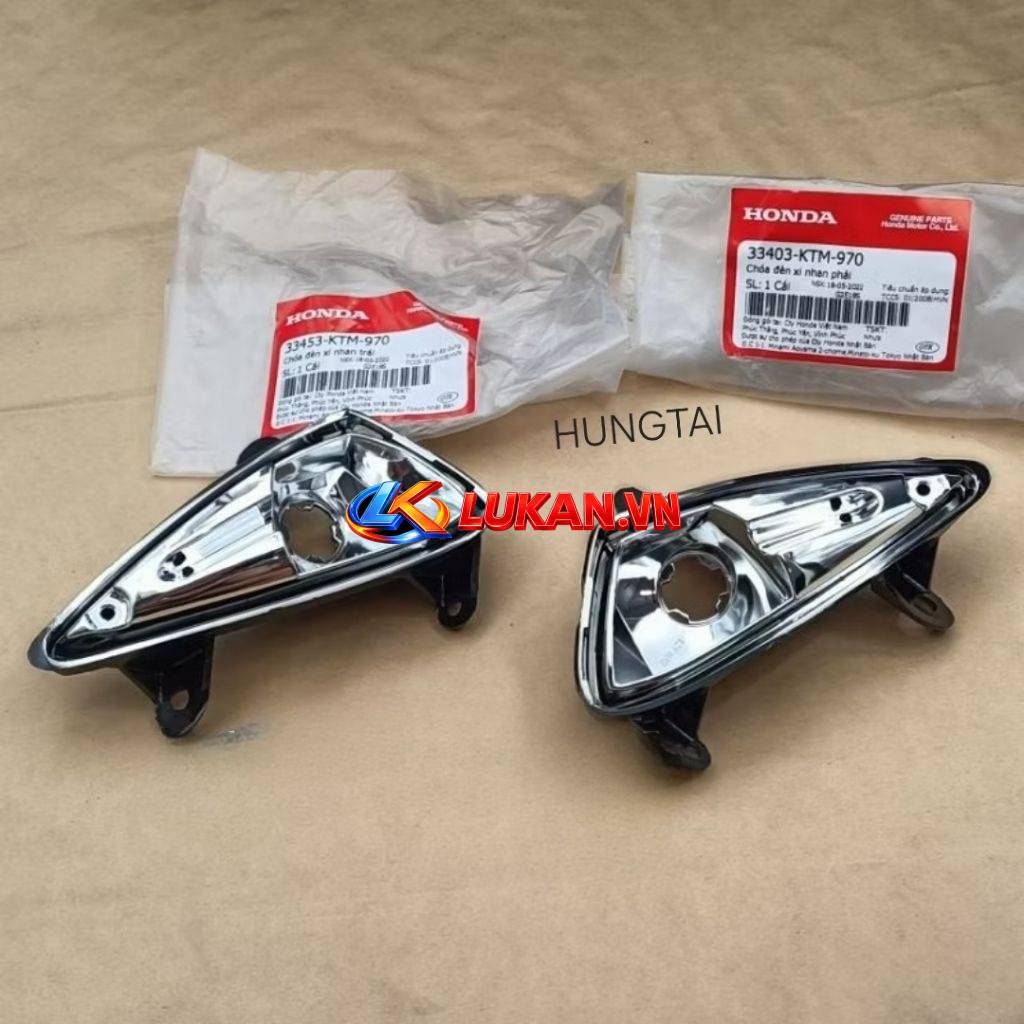 Cặp đế đèn, chóa trong xi nhan trước FUTURE NEO 125... zin Honda 33453-KTM-970, 33403-KTM-970