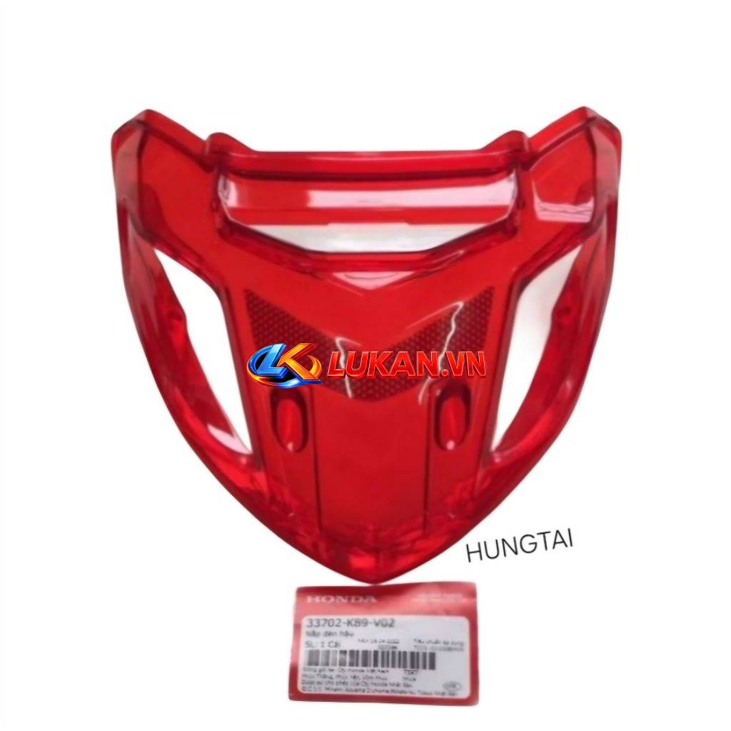 Nắp chụp lái đỏ, vỏ đuôi đèn hậu stop WAVE A, ALPHA 110.... zin Honda 33702-K89-V02