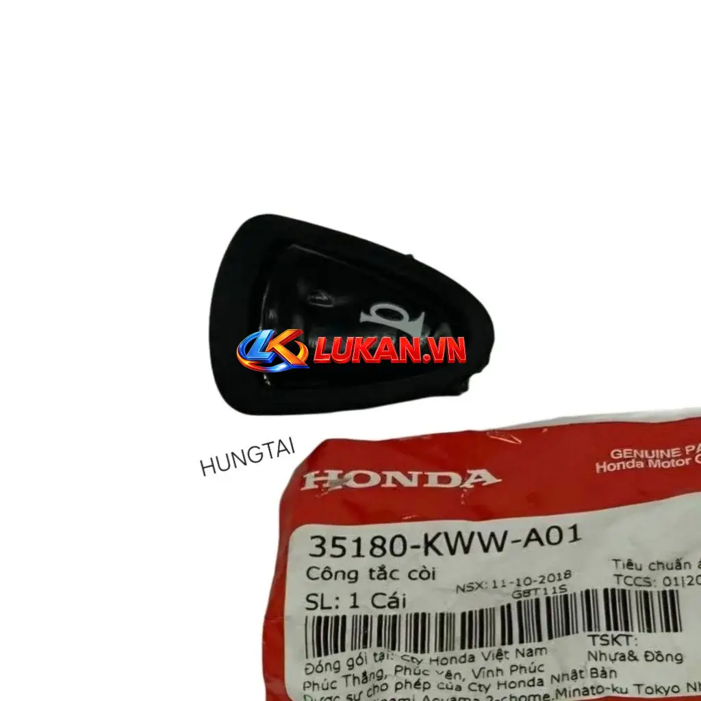 Nút công tắc kèn, còi WAVE S110, RSX, RS... zin 35180-KWW-A01
