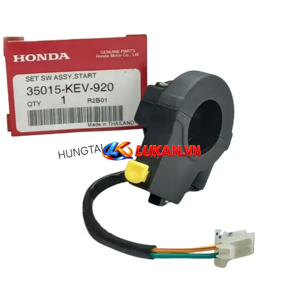 Cùm công tắc đề khởi động, ống ga WAVE Thái zin 35015-KEV-920