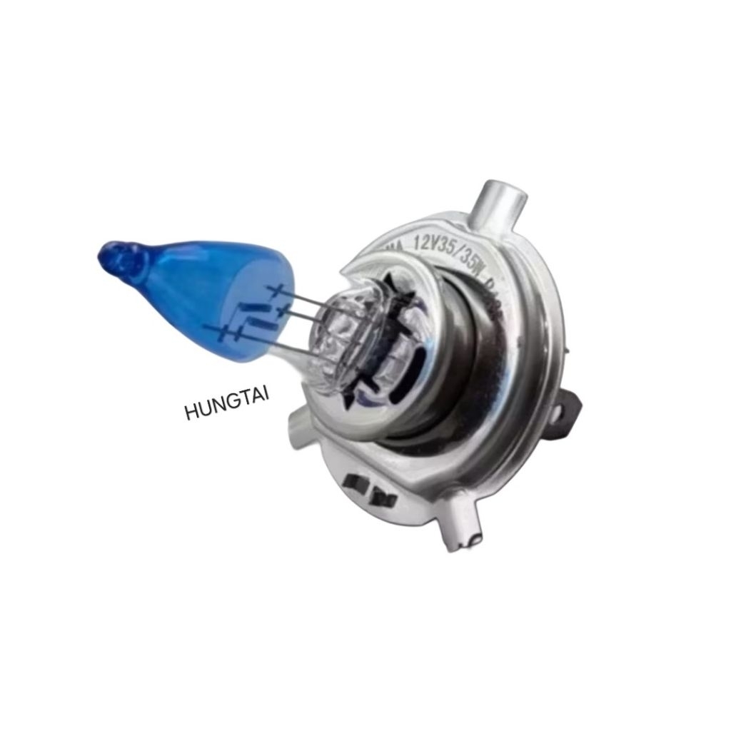 Bóng đèn pha đầu xanh siêu sáng DREAM, WAVE, FUTURE... chân H4 12v/35w - Ảnh 3