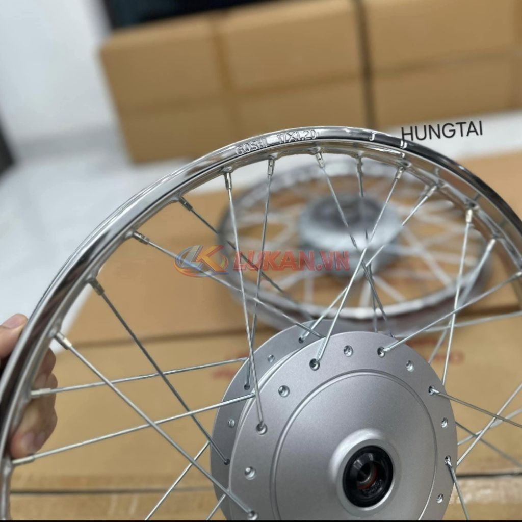 Bộ bánh căm đùm niềng Super DREAM, WAVE ALPHA đời đầu... vành zin Honda - Ảnh 5
