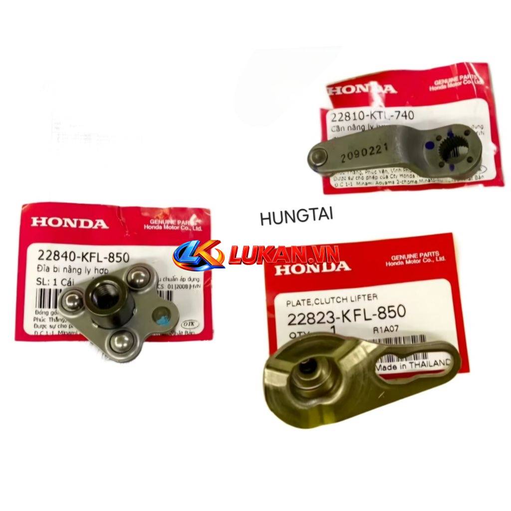 Bộ 3 cần ngắt nồi côn, bi ép ly hợp DREAM, WAVE, FUTURE.... zin Honda 22823-KFL-850