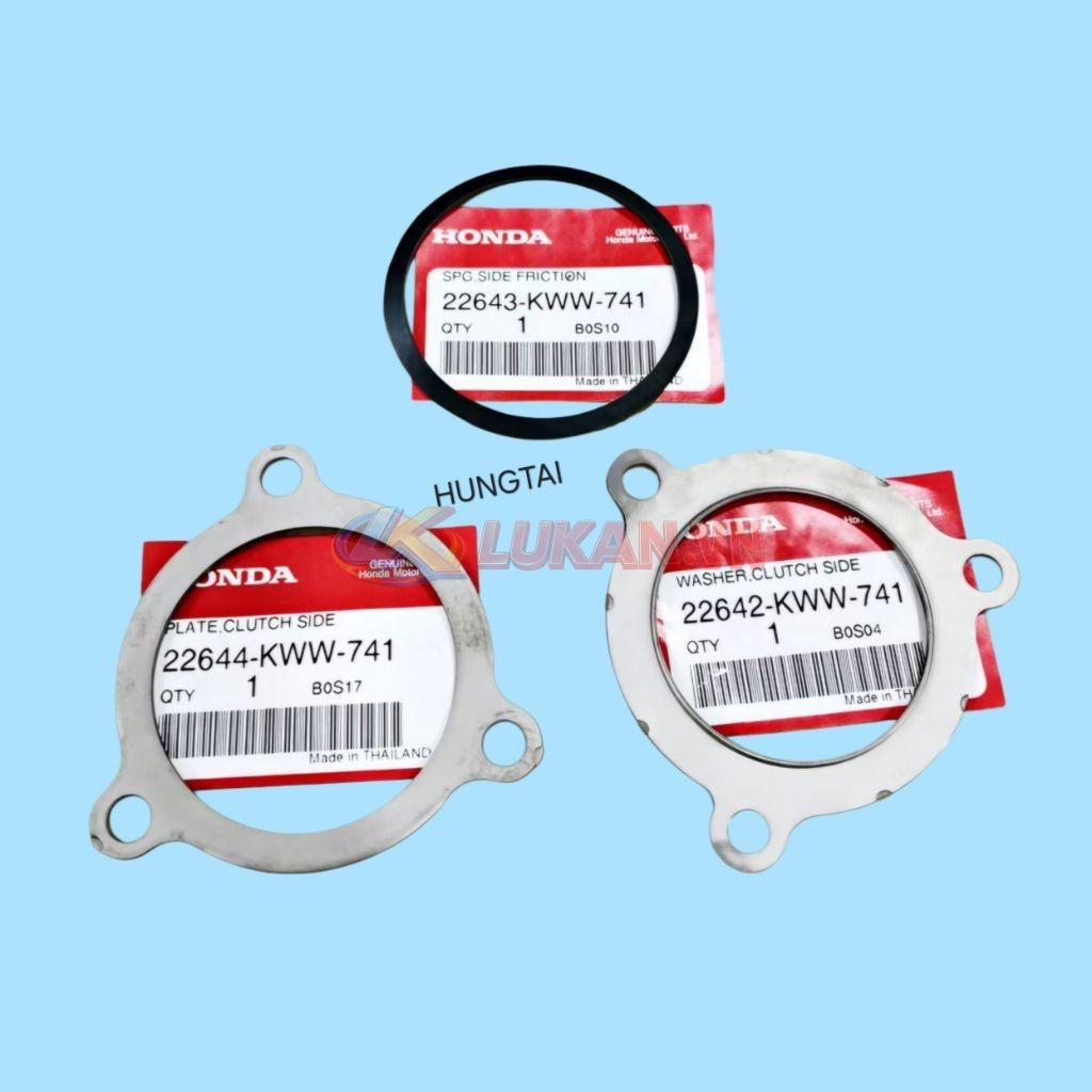 Bộ 3 lá sắt đệm bố chuông nồi côn ba càng WAVE S110, RSX, BLADE, A110.... - Ảnh 4