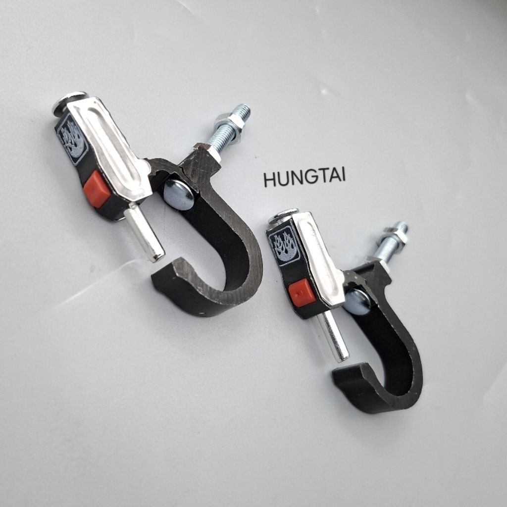 Cặp móc treo đồ nhôm đen xe DREAM, WAVE, FUTURE.... nhấn nút - Ảnh 4