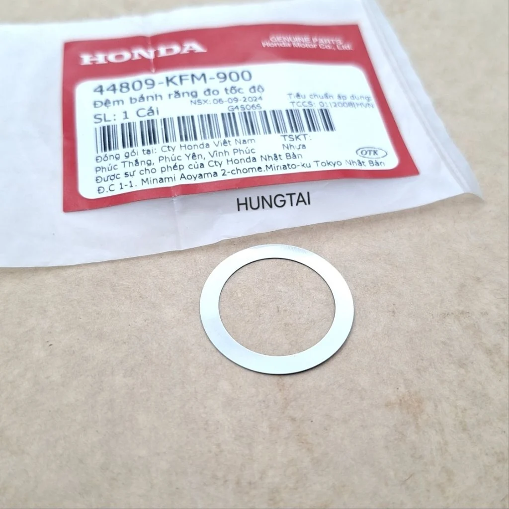 Đệm phẳng, lông đền nhông đồng hồ DREAM, WAVE... zin bánh răng 44809-KFM-900 - Ảnh 2