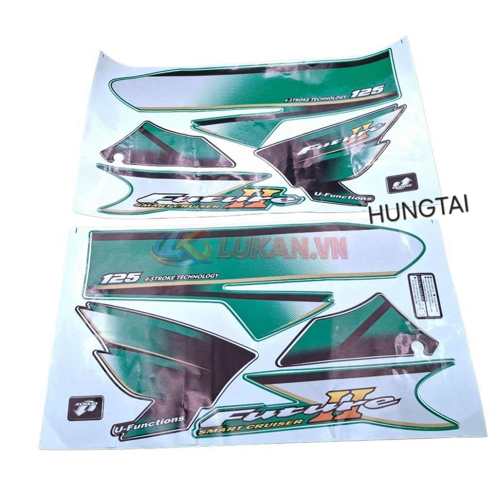 Bộ tem dán xe FUTURE 2 125 màu xanh lá - Ảnh 2