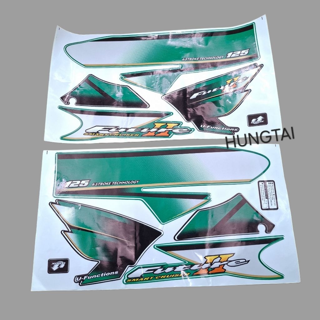 Bộ tem dán xe FUTURE 2 125 màu xanh lá - Ảnh 3