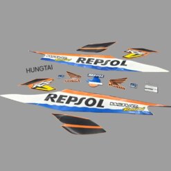 Bộ tem dán xe WAVE REPSOL màu cam xanh