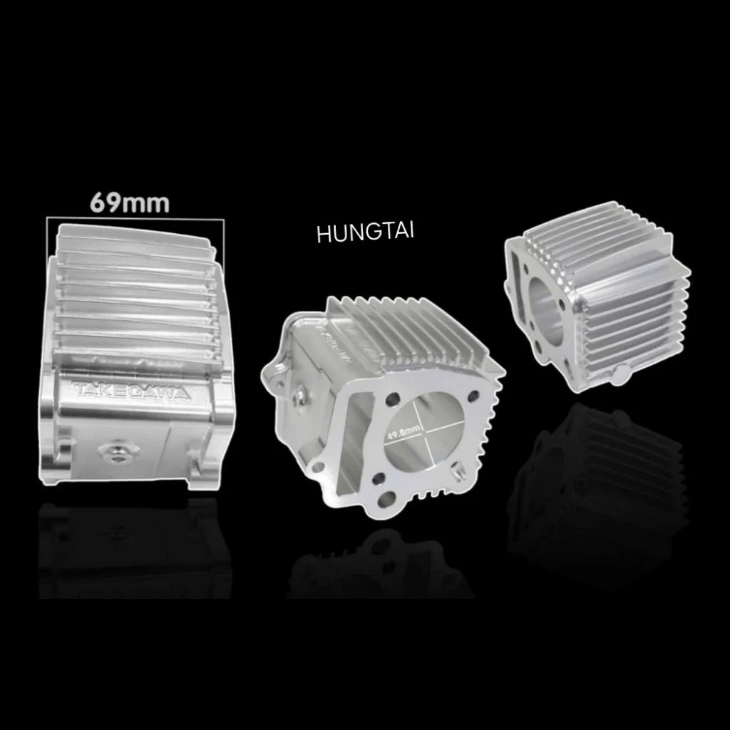 Lòng nòng hơi xi lanh 54mm CNC xe CUB, 67..... dài 70, 85, 90mm - Ảnh 3