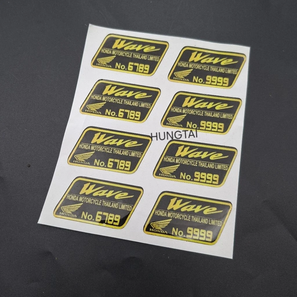 1 tem thông số vàng dán nhựa đầu xe WAVE.... trang trí - Ảnh 2