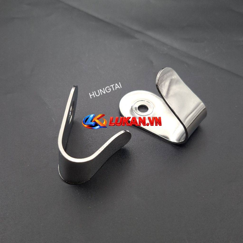 Cặp móc treo đồ trắng inox loại dẹp mẫu xưa DREAM, WAVE, FUTURE....