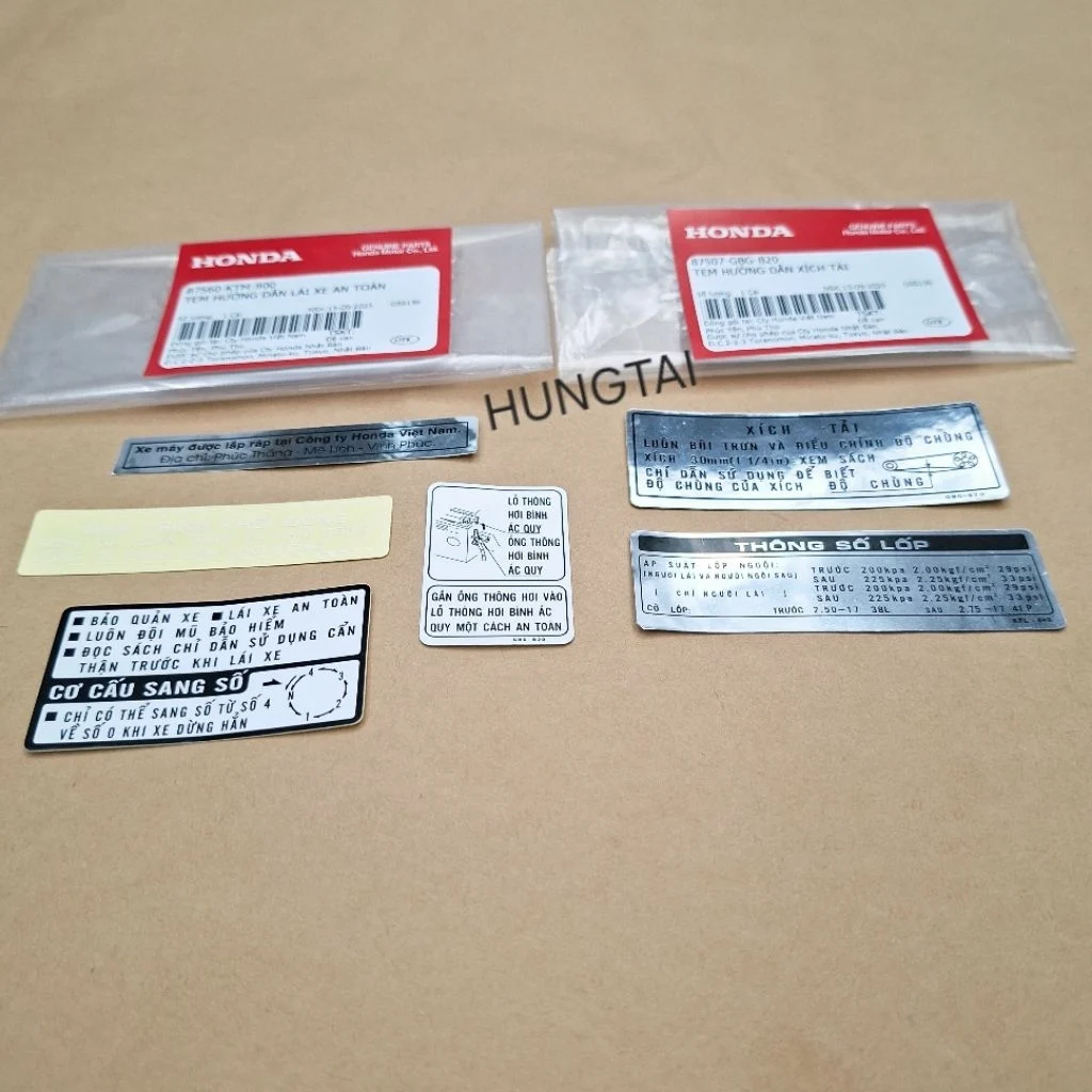 Bộ 6 tem dán thông số xe FUTURE 1 đời đầu zin Honda - Ảnh 3