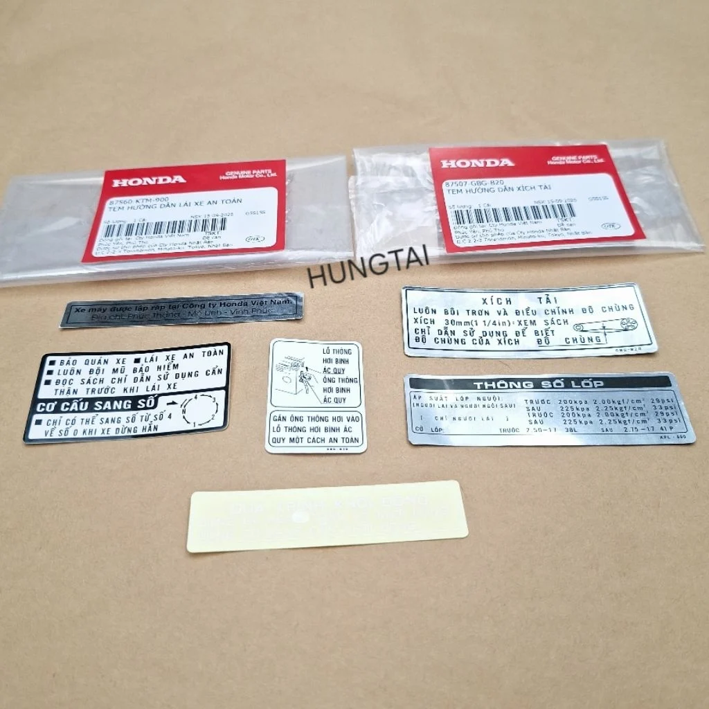 Bộ 6 tem dán thông số xe FUTURE 1 đời đầu zin Honda - Ảnh 2