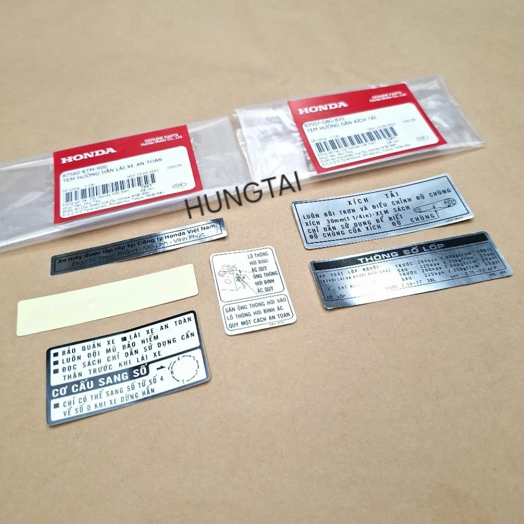 Bộ 6 tem dán thông số xe FUTURE 1 đời đầu zin Honda - Ảnh 4