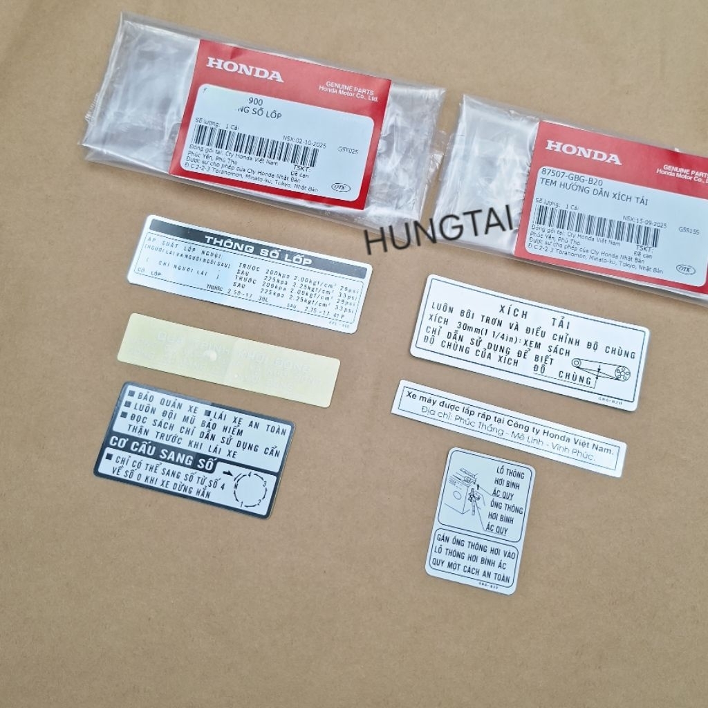 Bộ 6 tem dán thông số xe FUTURE 1 đời đầu zin Honda - Ảnh 6