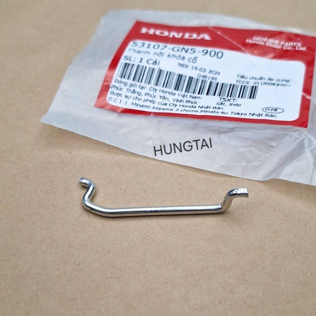 Thanh đẩy nối chốt khóa cổ xe DREAM.... zin Honda 53107-GN5-900 - Ảnh 3