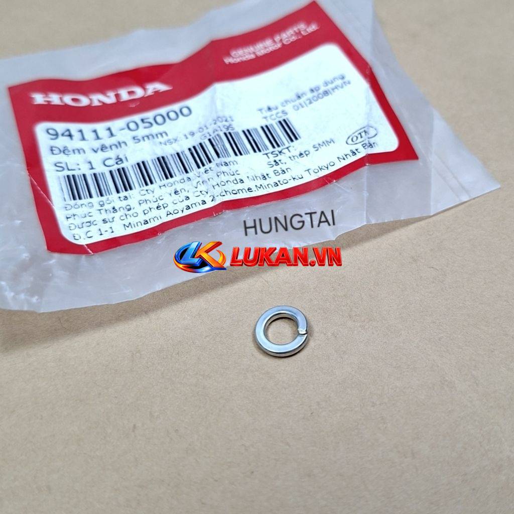 Đệm vênh, lông đền vĩ cổ pô ống xã DREAM, WAVE, FUTURE... 5mm zin 94111-05000