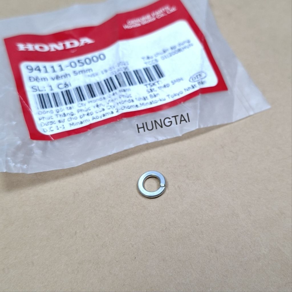 Đệm vênh, lông đền vĩ cổ pô ống xã DREAM, WAVE, FUTURE... 5mm zin 94111-05000 - Ảnh 2