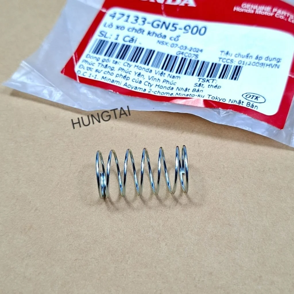 Lò xo chốt đẩy khóa cổ xe DREAM zin Honda 47133-GN5-900 - Ảnh 4