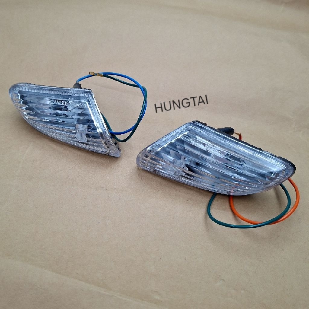 Cặp đèn xi nhan trước xe WAVE Thái trắng trong suốt - Ảnh 2
