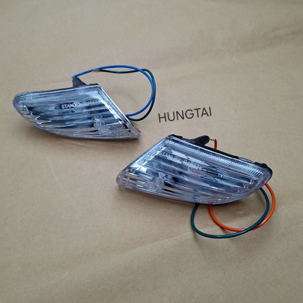 Cặp đèn xi nhan trước xe WAVE Thái trắng trong suốt - Ảnh 3