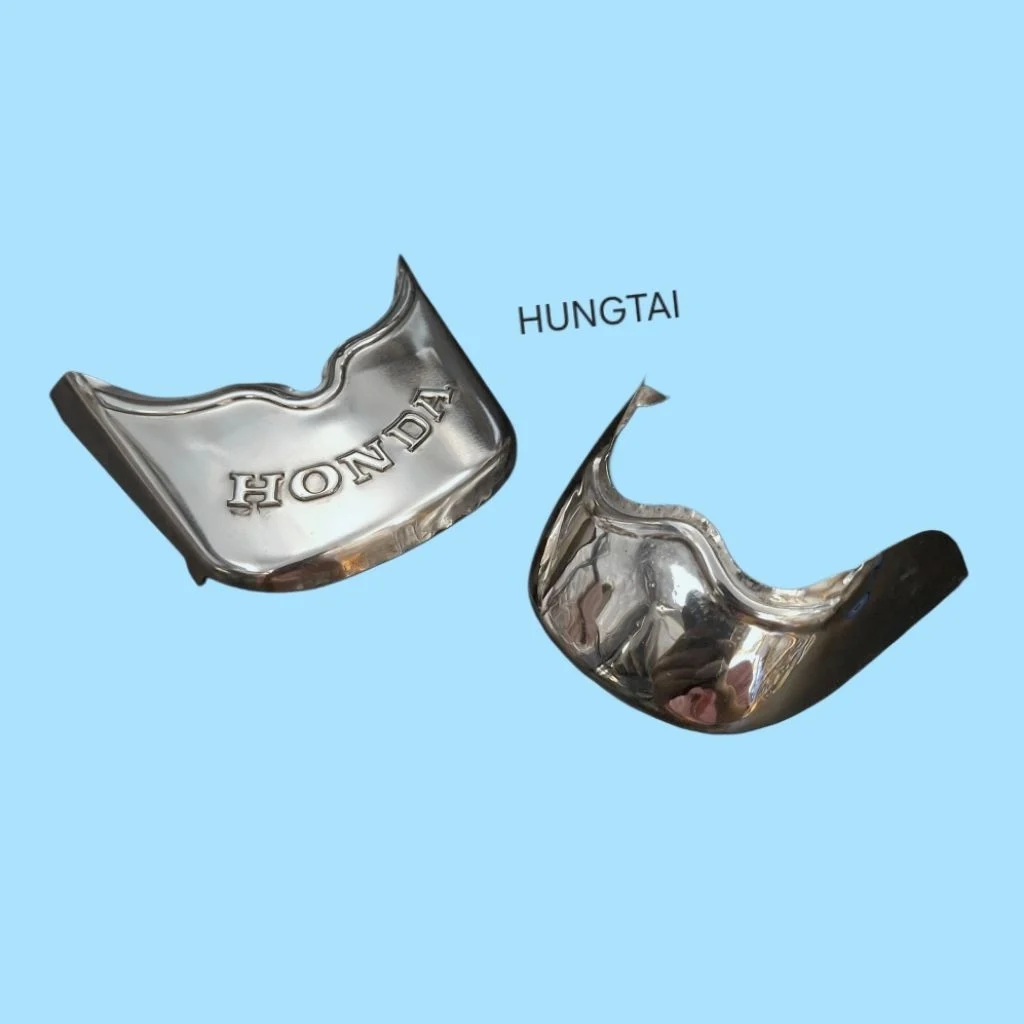 Cặp mũi dè đuôi trắng inox xe WAVE Thái, ALPHA, ZX.... chắn bùn - Ảnh 2