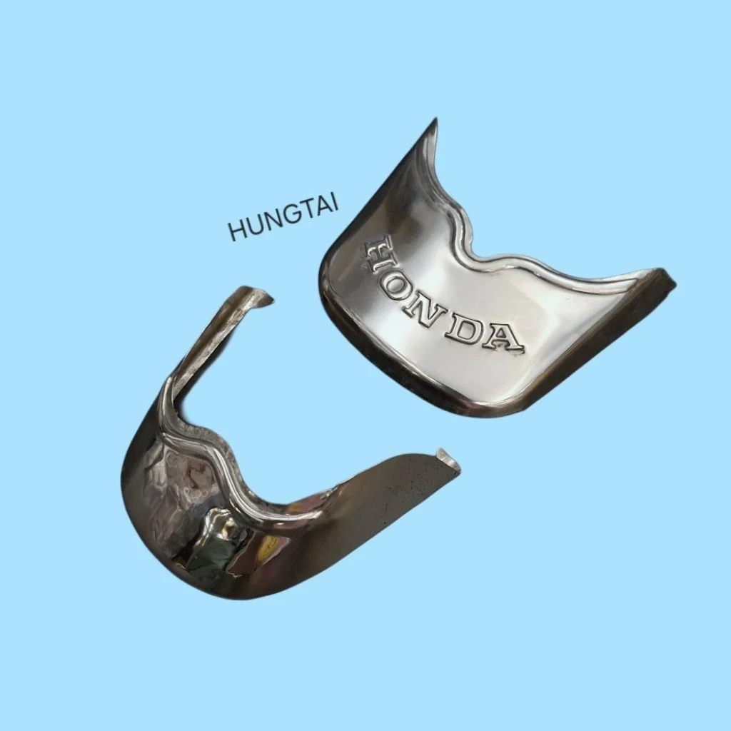 Cặp mũi dè đuôi trắng inox xe WAVE Thái, ALPHA, ZX.... chắn bùn - Ảnh 3