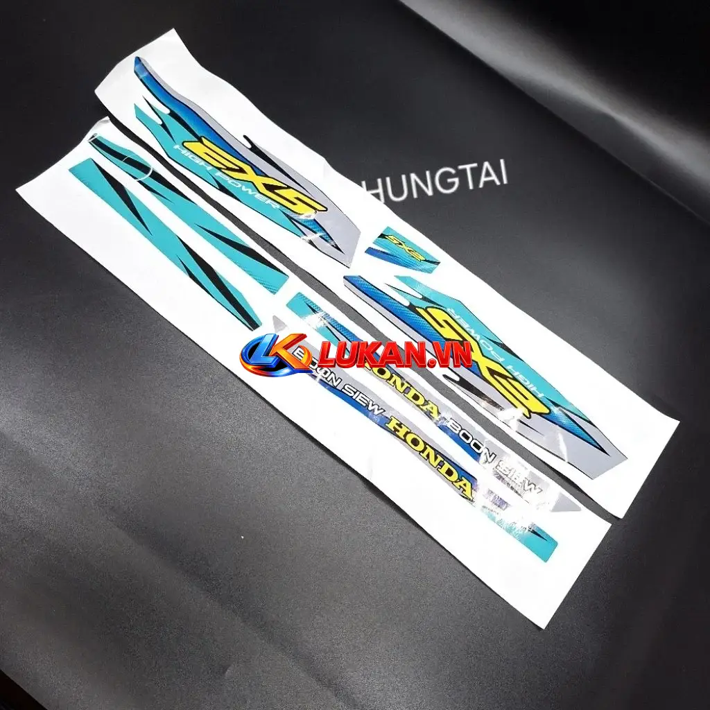 Bộ tem EX5 xe DREAM xanh - Ảnh 3