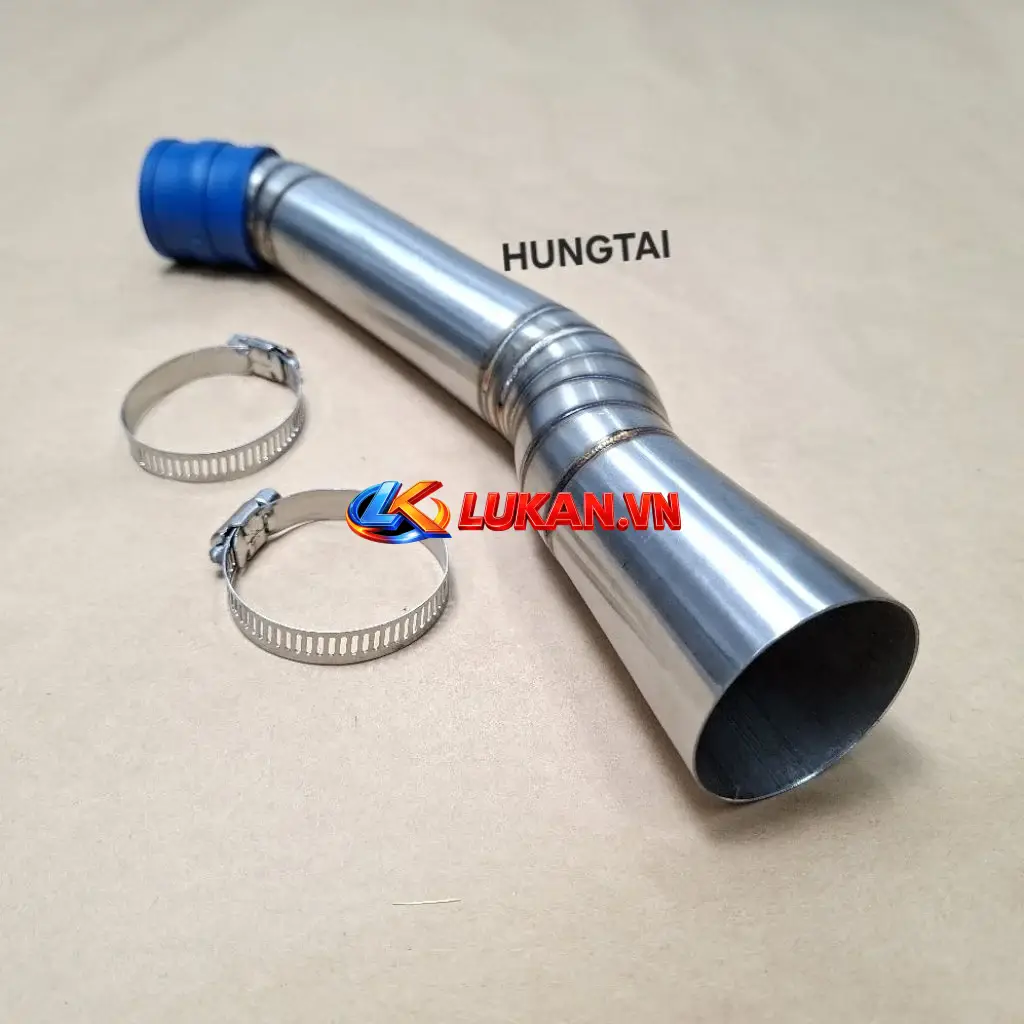 Ống co pô e, mũi heo cổ hút gió inox xe FUTURE LED, WAVE 125....