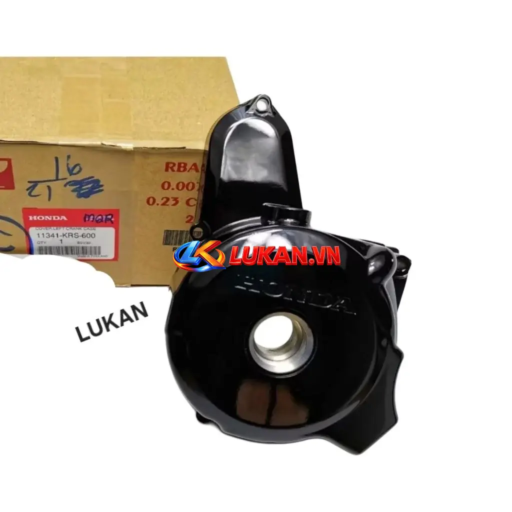 Nắp lốc máy trái, đề lửa điện xe WAVE A, ALPHA 100... Đen zin 11341-KRS-600