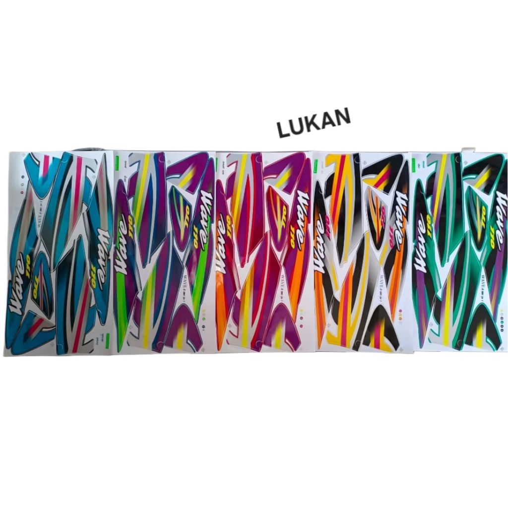 Bộ tem xe WAVE Thái 110.... Xanh tím - Ảnh 3