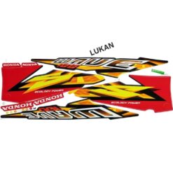 Bộ tem lửa dán xe WAVE Thái 100.... Đỏ