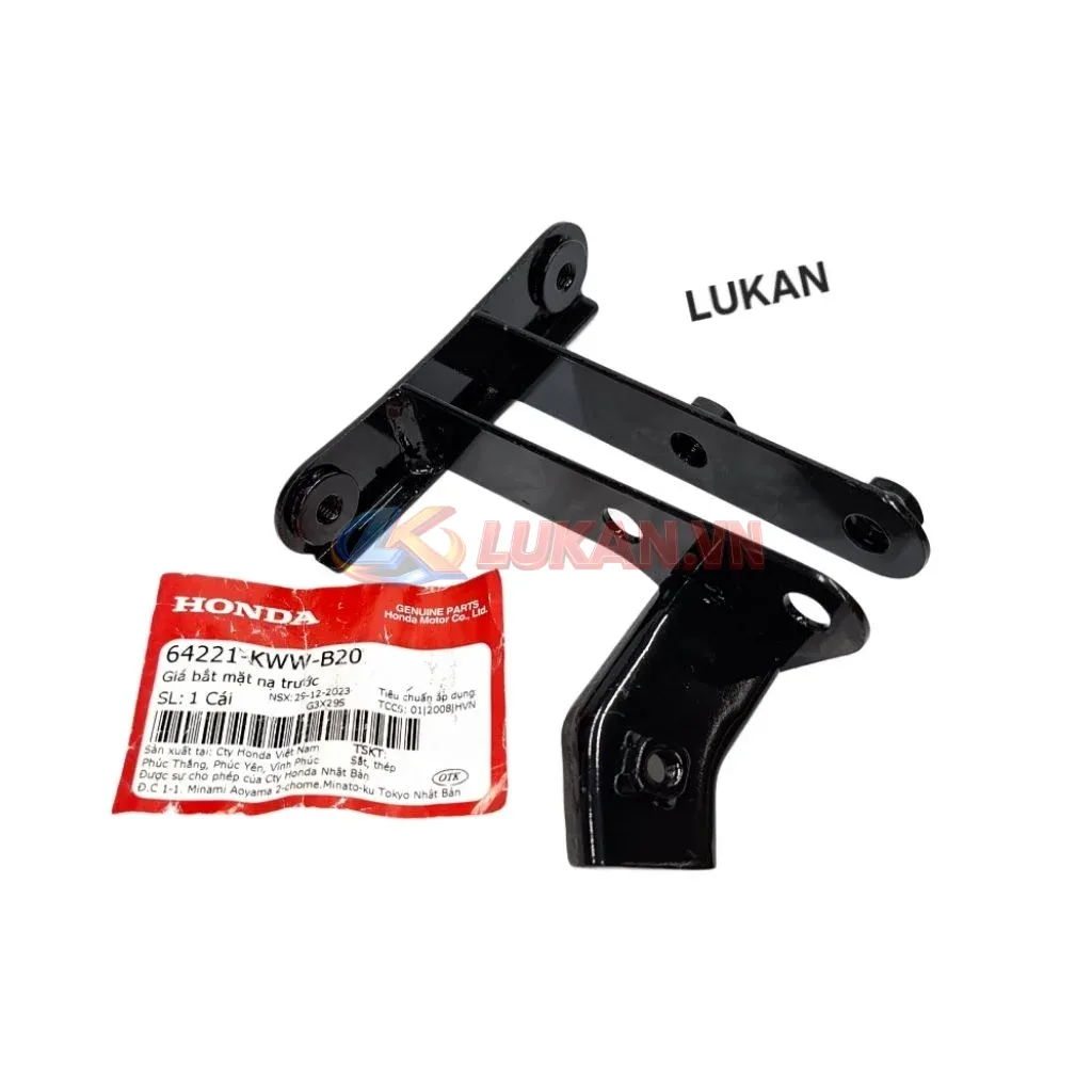 Khung pass bắt nhựa mặt nạ trước xe WAVE S110, RSX.... zin 64221-KWW-B20 - Ảnh 4