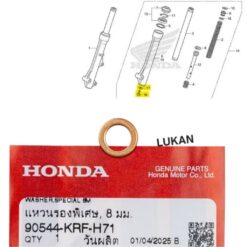 Đệm phẳng, lông đền đồng phuộc trước DREAM, WAVE, FUTURE.... 8mm 90544-KRF-H71
