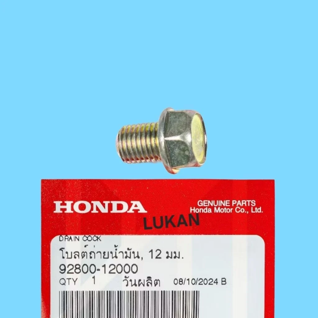 Ốc, bu lông xã dầu, nhớt xe DREAM, WAVE, FUTURE... 12mm zin Thái 92800-12000 - Ảnh 2
