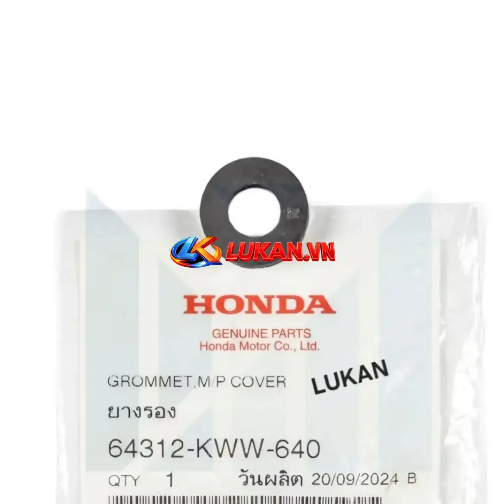 Cao su đệm bửng yếm dưới WAVE S110, RSX, BLADE, A110, FUTURE 125.... zin 64312-KWW-640
