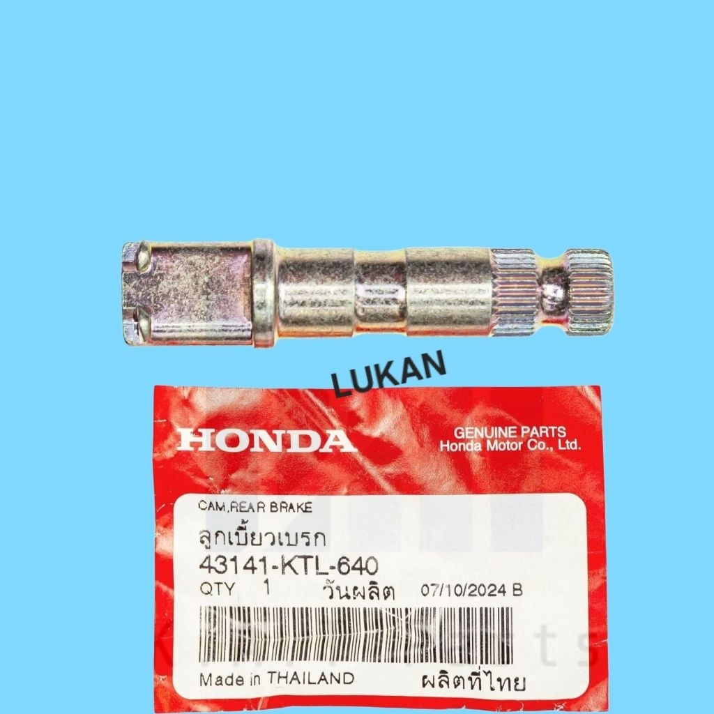 Trục cốt má phanh, thắng sau WAVE A, RS, S100, RSX... zin 43141-KTL-640
