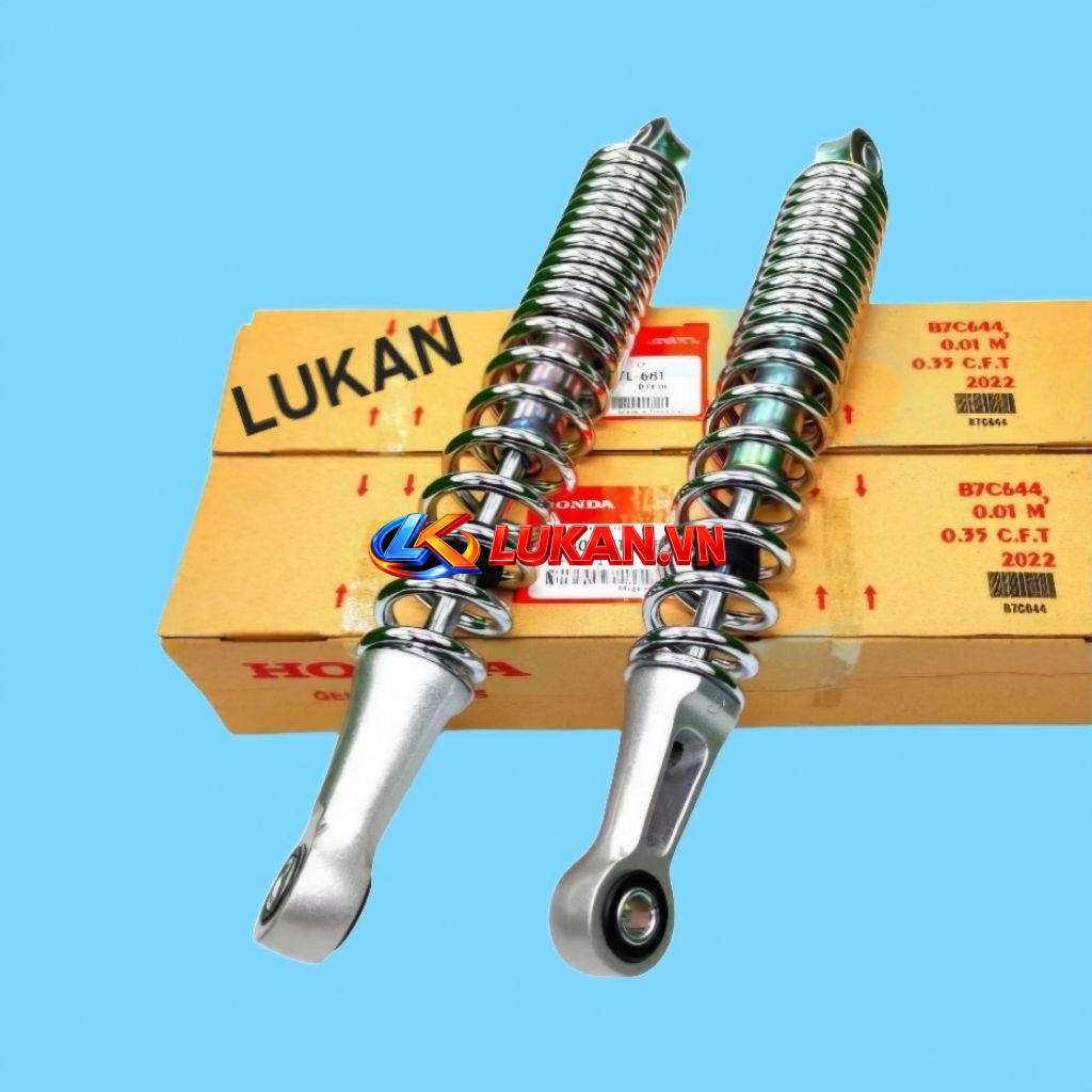 Cặp phuộc nhún, giảm sóc sau WAVE A, RS, S100, RSX... xi bóng